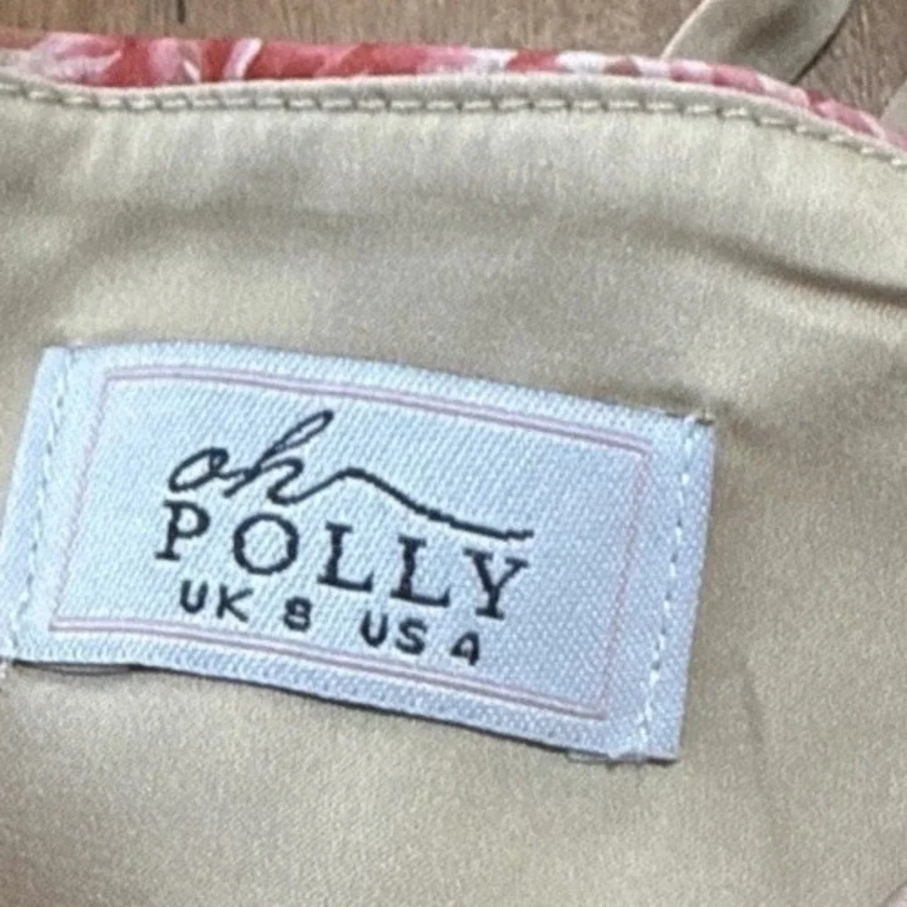 Oh Polly  Cropped Strappy Corset Top Womens Size 2 US Pink Floral - Picture 2 of 7